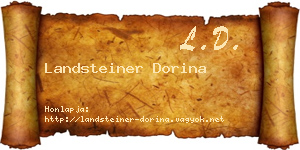 Landsteiner Dorina névjegykártya